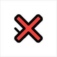 No x icon vector