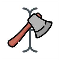 An axe with a handle and a handle on it vector