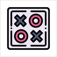 A game of tic tac toe on a white background vector