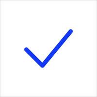 A check mark on a white background vector