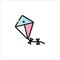 A kite with a bow and arrow on it vector