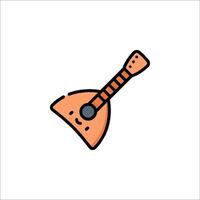 A guitar icon in a flat style vector