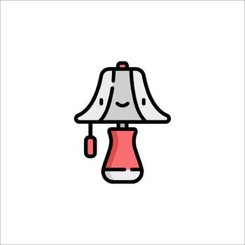A lamp with a red and white design vector