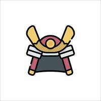 A cartoon character with a sword in its hand vector