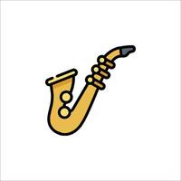 Saxophone icon illustration vector