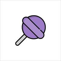 A purple lollipop icon on a white background vector