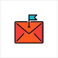 Email envelope icon vector