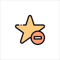 Star icon with a no rating vector