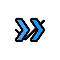 A blue arrow pointing down on a white background vector