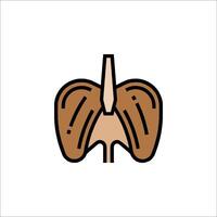 Lungs icon isolated on white background vector