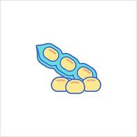 A pea pod icon on a white background vector