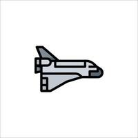 Space shuttle icon illustration vector