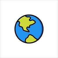 Earth globe icon illustration vector