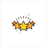 Five stars icon on white background vector