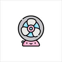 A cartoon fan icon on a white background vector
