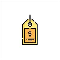 A price tag with a dollar sign on it vector