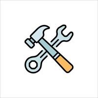 A wrench and wrenches icon on a white background vector