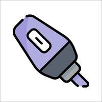 A purple pen with a black tip on it vector