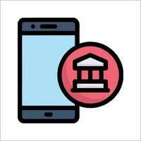 Mobile banking app icon vector