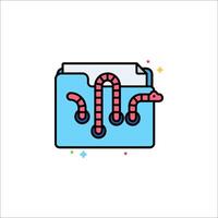 A folder with worms inside it vector