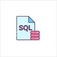 A file with a sql document icon vector