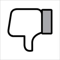 A thumbs down icon on a white background vector