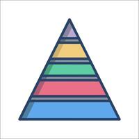 A pyramid with different colors on it vector