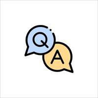 A question and answer icon vector