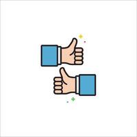 Two thumbs up icon vector
