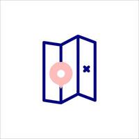 A door with a map icon on it vector