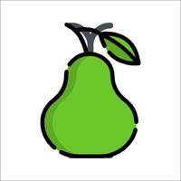 A pear icon on a white background vector