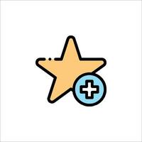 A star with a plus sign on it vector