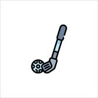 A hockey stick and ball icon on a white background vector