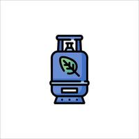 A gas tank with a leaf on it vector