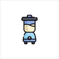 A cartoon character with a coffee maker vector
