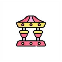 A carousel icon in a flat style vector