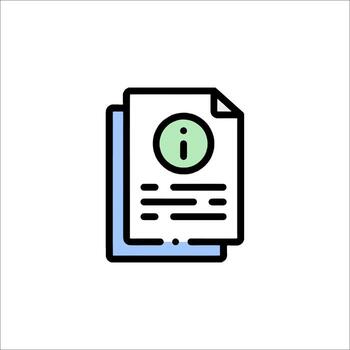A document icon with a green circle on it vector
