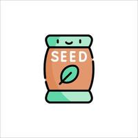 A jar of seed with the word seed on it vector