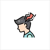 A man with a lightning bolt on his head vector