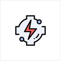 A lightning bolt icon on a white background vector