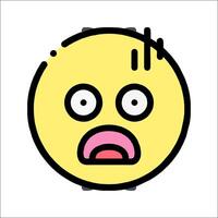 A cartoon face with a sad expression vector