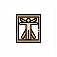 A man in a frame icon on a white background vector