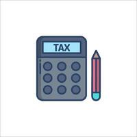 Tax calculator icon illustration vector