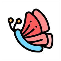 A butterfly icon in a flat style vector