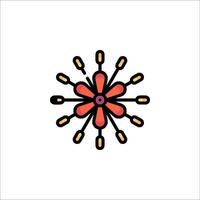 A flower icon in a flat style vector