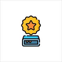A star icon on top of a computer vector