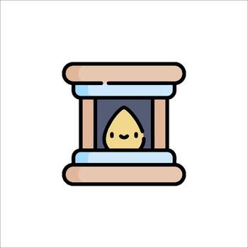 un reloj con un pequeño amarillo objeto dentro vector