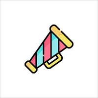 A colorful megaphone icon on a white background vector