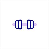 A dumbbell icon on a white background vector