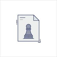 A chess piece on a paper document vector